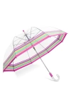 Shedrain Auto Open Bubble Stick Umbrella In Sole Stripe