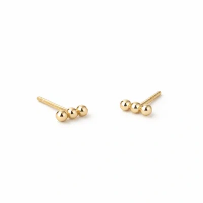 Sheena Marshall Jewelry Lily Dot Bar Studs Fill In Gold