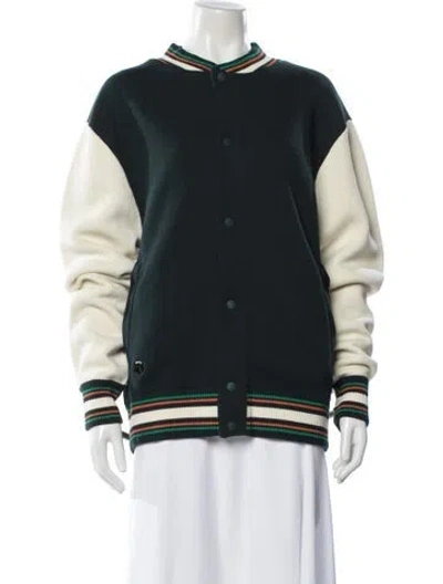 Pre-owned Sheep Inc. Merino Wool Bomber Jacket W/ Tags In Green