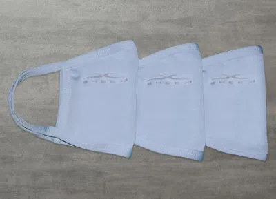 Sheex Double Layer Performance Face Mask, Flat - 3 Pack In Soft Blue