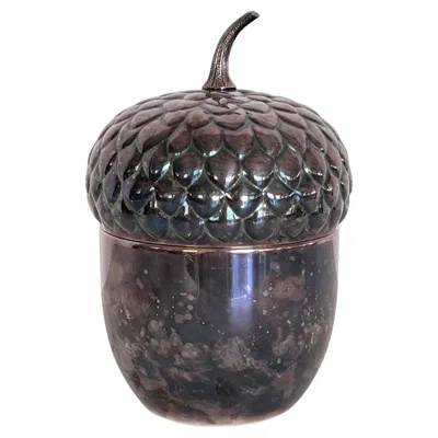 Pre-owned Sheffield Italian  Silverplate Ice Bucket In Acorn Shape, 1970s