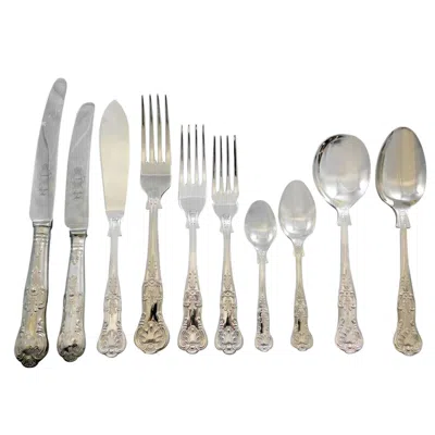 Pre-owned Sheffield Queens By  English Silver Plated Flatware Set Service 125 Pieces Dinner