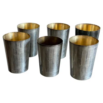 Pre-owned Sheffield Set Of Six Silverplate Tumblers Davis London