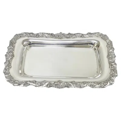Pre-owned Sheffield Vintage  Silver Co Victorian Silver Plated Footed Trinket Serving Dish