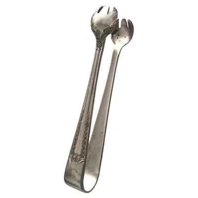 Pre-owned Sheffield Vintage  Sugar Tongs, Stainless Steel, Mid-century Modern, Uk In Gray