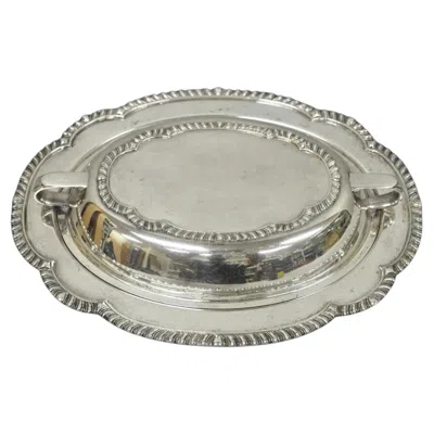 Pre-owned Sheffield Vintage  Victorian Silver Plated Covered Vegetable Serving Dish