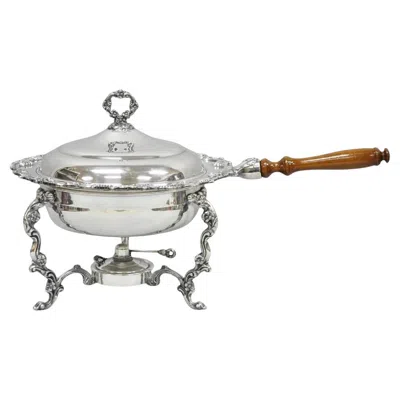 Pre-owned Sheffield Vintage  Victorian Silver Plated Large Warmer Chafing Serving Dish