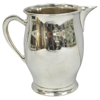 Pre-owned Sheffield Vintage Silver Plated Copper Bulbous Lemonade Beverage Restaurant Water Pitcher