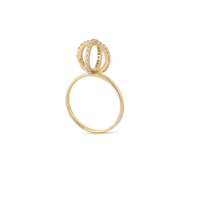 Sheida Farrokhi Women's Circle Diamond Ring - Solid Yellow Gold