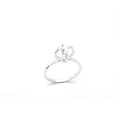 Sheida Farrokhi Women's Circle Ring - Solid White Gold