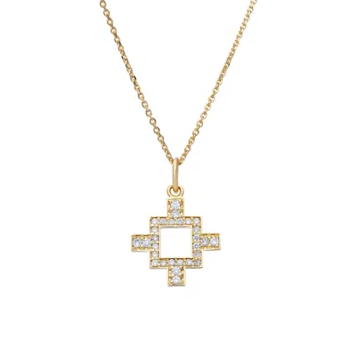 Sheida Farrokhi Women's Gold / Yellow Minimal Flower Pendant - Solid Yellow Gold - Diamonds