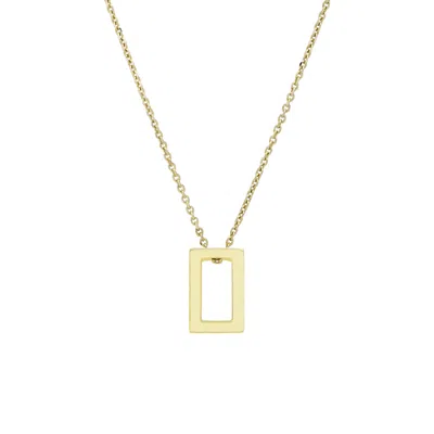 Sheida Farrokhi Women's Gold / Yellow Rectangle Pendant - Solid Yellow Gold In Gold/yellow