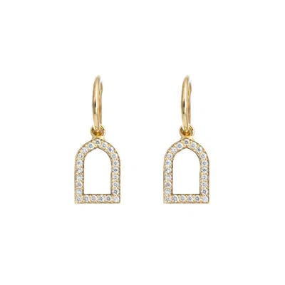 Sheida Farrokhi Women's Gold / Yellow Sahra Diamond Earrings - Solid Yellow Gold