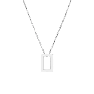 Sheida Farrokhi Women's Rectangle Pendant - Solid White Gold