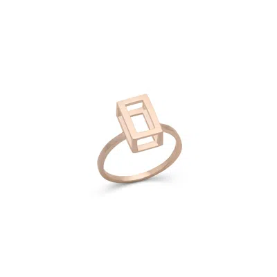 Sheida Farrokhi Women's Rectangle Ring - Solid Rose Gold