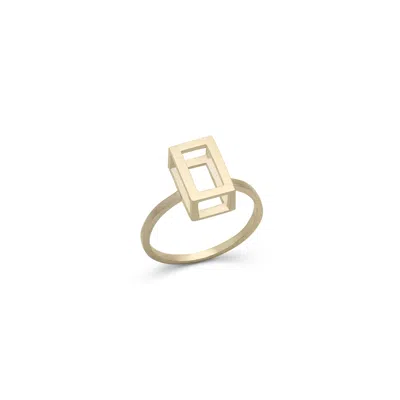 Sheida Farrokhi Women's Rectangle Ring - Solid Yellow Gold