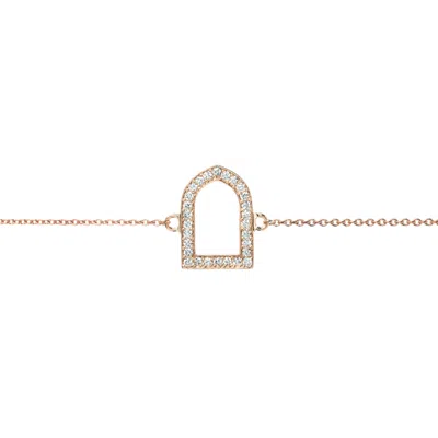 Sheida Farrokhi Women's Rose Gold / Pink Sahra Diamond Bracelet - Solid Rose Gold