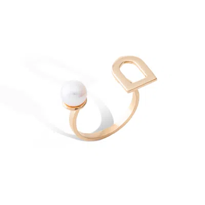 Sheida Farrokhi Women's Rose Gold / Pink Sahra Pearl Ring - Solid Rose Gold
