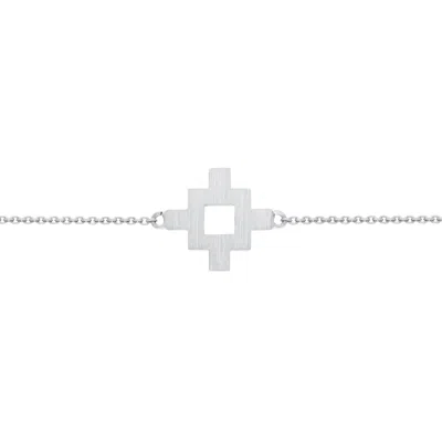 Sheida Farrokhi Women's Silver / White Minimal Flower Bracelet - Solid White Gold In Multi