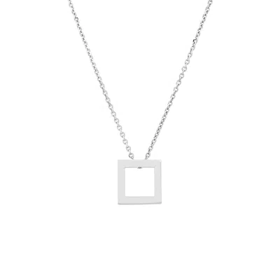 Sheida Farrokhi Women's Square Pendant - Solid White Gold