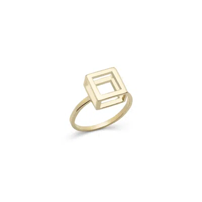 Sheida Farrokhi Women's Square Ring - Solid Yellow Gold