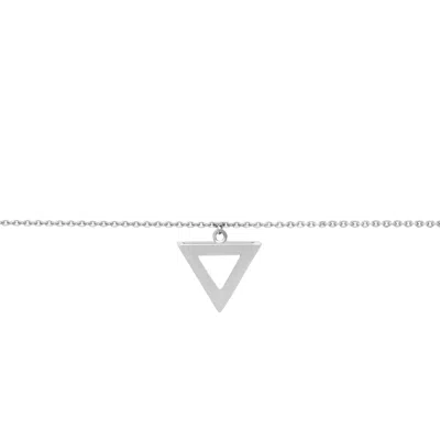 Sheida Farrokhi Women's Triangle Bracelet - Solid White Gold