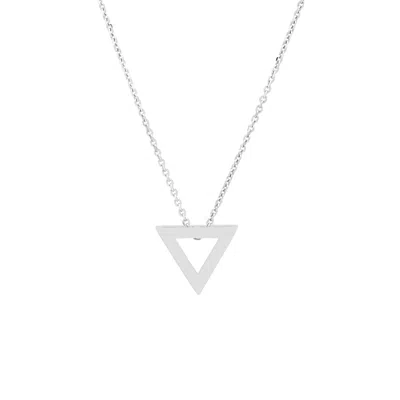 Sheida Farrokhi Women's Triangle Pendant - Solid White Gold