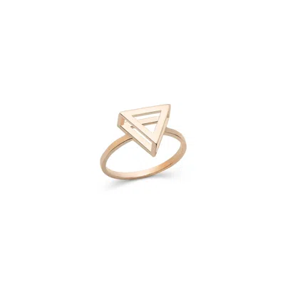 Sheida Farrokhi Women's Triangle Ring - Solid Rose Gold
