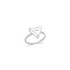 Sheida Farrokhi Women's Triangle Ring - Solid White Gold In White