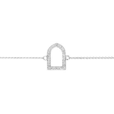 Sheida Farrokhi Women's White / Silver Sahra Diamond Bracelet - Solid White Gold In Multi