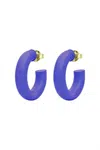 Sheila Fajl Small Chantal Hoops Earrings In Purple In Blue