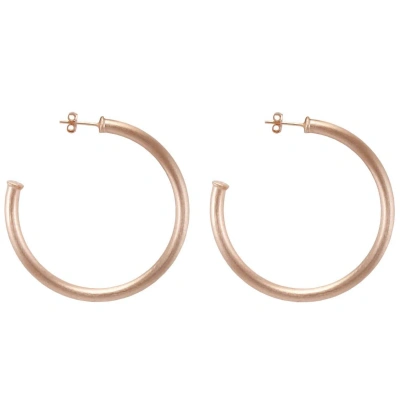 Sheila Fajl Small Everybody's Favorite Hoop Earrings In Champagne In White