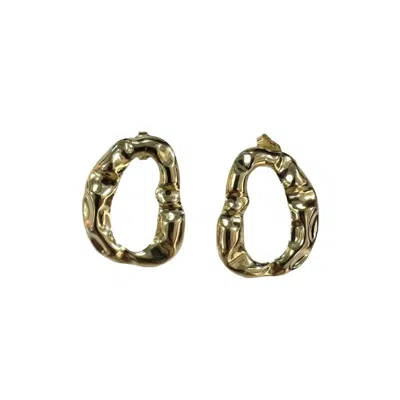 Sheila Fajl Women's Amalfi Studs Earrings In Shiny Gold In Green