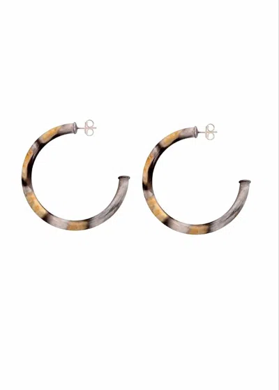 Sheila Fajl Women's Arlene Hoops In Burnished Silver In Multi