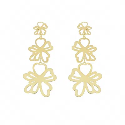 Sheila Fajl Women's Golden Bloom Cascade Earrings In Shiny Gold