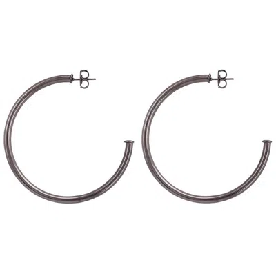Sheila Fajl Women's Large Everyone's Favorite Hoops In Grey In Gray