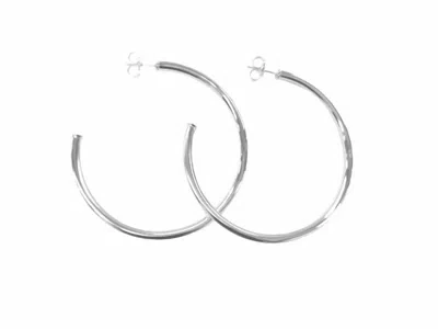 Sheila Fajl Women's Large Everyone's Favorite Hoops In Shiny Silver