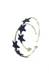Sheila Fajl Women's Resin Silvina Star Hoop Earrings In Navy In Blue