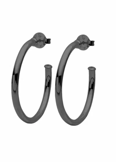 Sheila Fajl Women's Small Everybody's Favorite Hoop Earrings In Shiny Grey In Multi