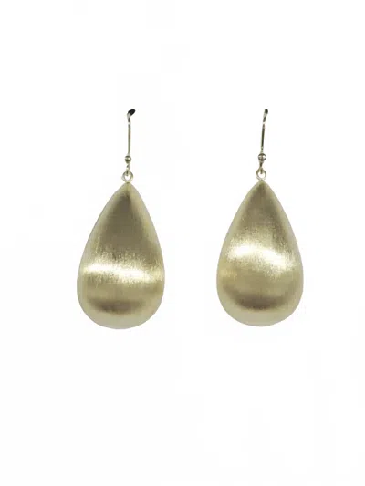 Sheila Fajl Women's Tranquility Earrings In Brushed 18k Gold In Silver