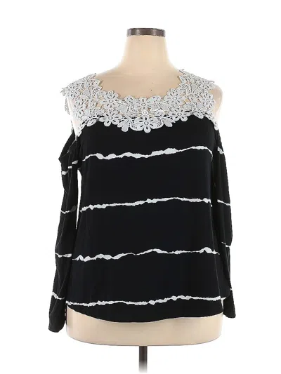 Pre-owned Shein 3/4 Sleeve Blouse In Black