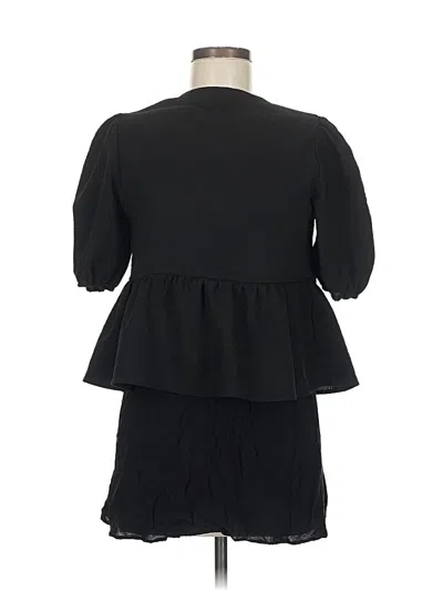 Pre-owned Shein 3/4 Sleeve Blouse In Black