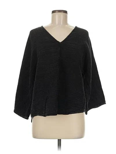 Pre-owned Shein 3/4 Sleeve Blouse In Black