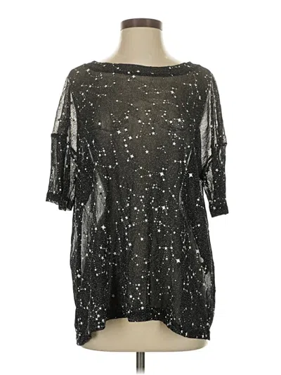 Pre-owned Shein 3/4 Sleeve Blouse In Black