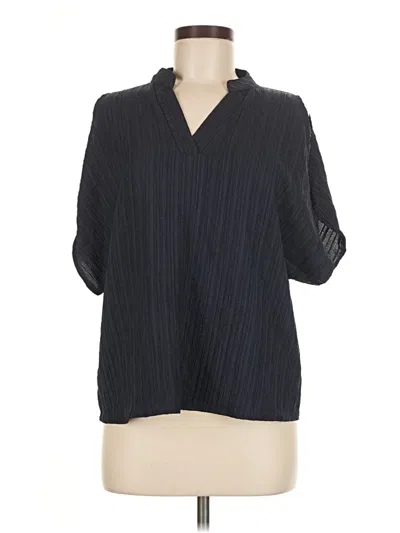 Pre-owned Shein 3/4 Sleeve Blouse In Black
