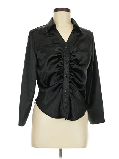 Pre-owned Shein 3/4 Sleeve Blouse In Black