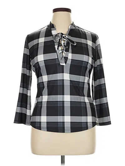 Pre-owned Shein 3/4 Sleeve Blouse In Black