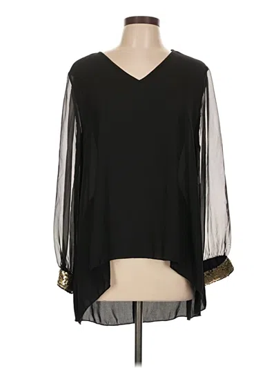 Pre-owned Shein 3/4 Sleeve Blouse In Black