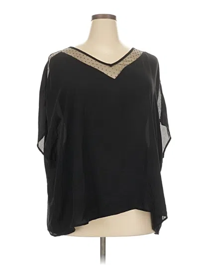 Pre-owned Shein 3/4 Sleeve Blouse In Black