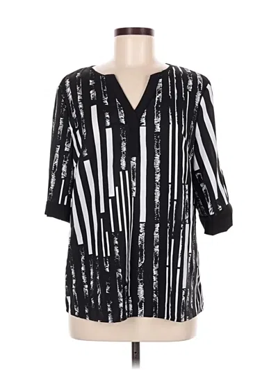 Pre-owned Shein 3/4 Sleeve Blouse In Black